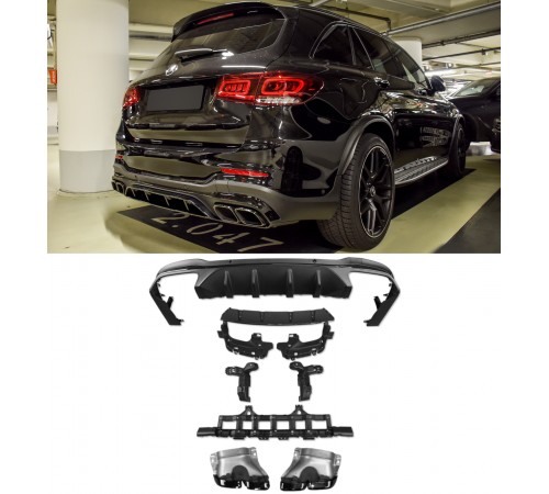 Mercedes GLC 63 AMG X253 difuzorius "black" 2015-2022
